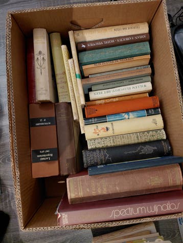 Partij hele oude antieke boeken