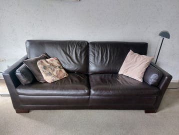Leren 2-zitsbank - Bruin - 210 x 80 cm