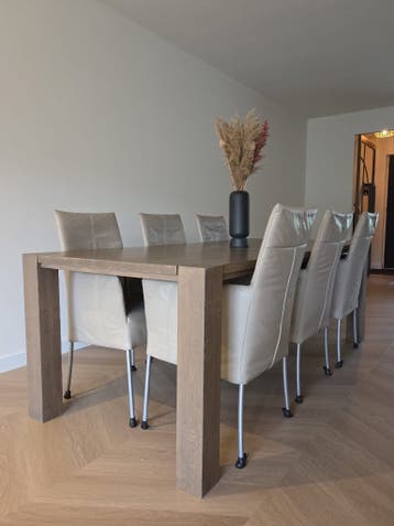 Eetkamerset (tafel + 6 stoelen)