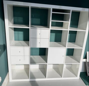 IKEA Kallax Kast - Wit met lades en deuren