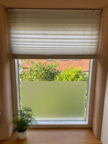 5x Plisségordijnen (beige/off-white) - Gratis af te halen