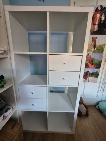 IKEA KALLAX vakkenkast wit met lades (2x4)
