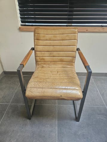 5 x leren eetkamer stoel gratis