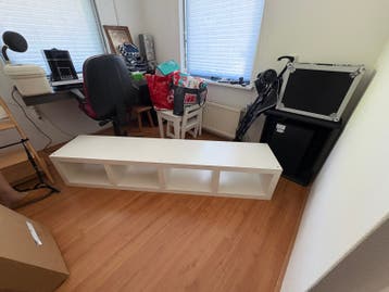 Witte Kallax-achtige kast met 4 vakken
