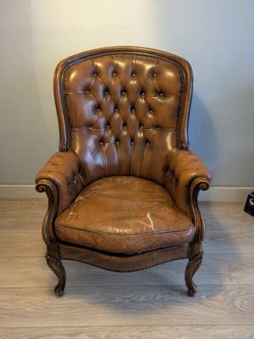 Grote bruine lounge stoel (gratis ophalen)