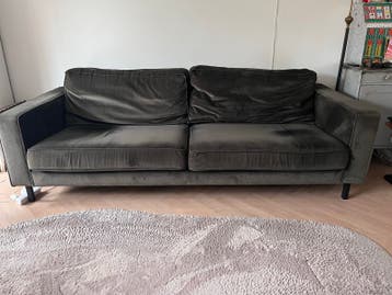 Bank woood Robin 3-zitsbank warm fluweel groen