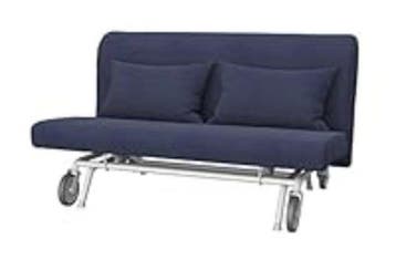 *GRATIS* IKEA PS slaapbank (140x200 cm) met spijkerstof hoes