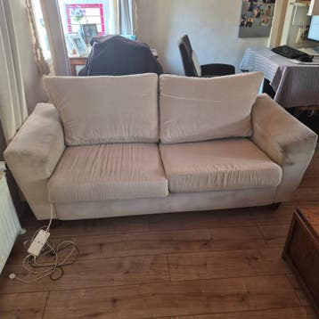 Gratis op te helen 2-zitsbank - tweezitsbank beige
