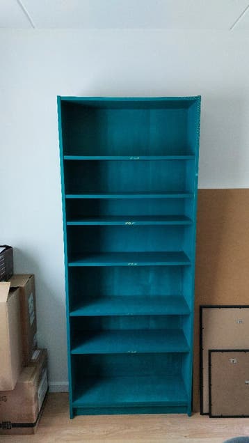 Ikea Billy kast geschilderd zeegroen/blauw 202x80x28