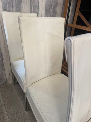 Set van 3 witte eetkamerstoelen - Gebruikt