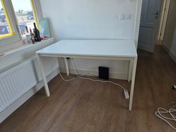 White dining table, slightly used