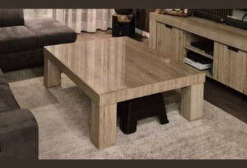 Salontafel licht eikenkleur 1.40x1.00m