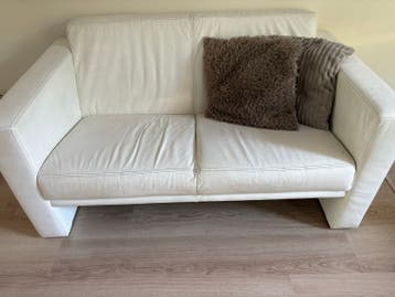 2 echt lederen banken (1.85m & 1.60m) gratis af te halen