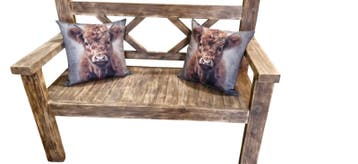 Supergaaf houten bankje voor binnen of veranda