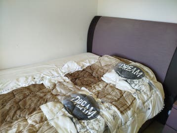 Tweepersoonsbed140x200 cm kleur paars