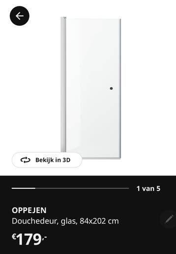 ikea oppejen douchedeur gratis ophalen