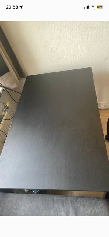 Zwart bureau 110x67x74