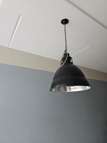 Industriële hanglamp - Zwart metaal