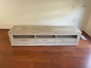 TV-meubel met lades en open vakken - Licht hout