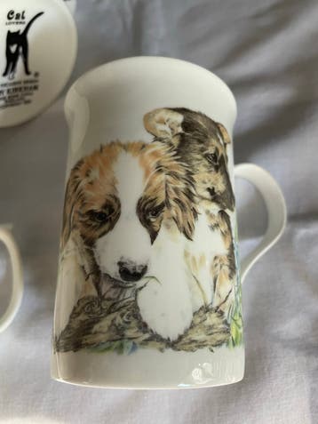 4x Fine Bone China Bekers, - Diverse Merken en Designs