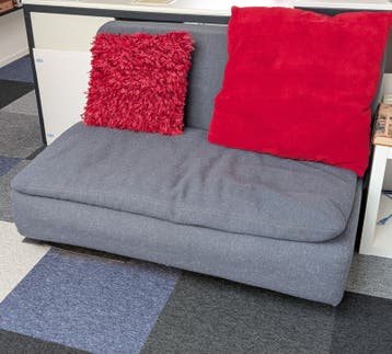 Compact bankje Gelderland blauw/grijs - 110x87x65 cm (bxdxh)
