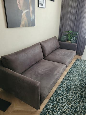 Bank 3zitter 222cm antraciet westernleer