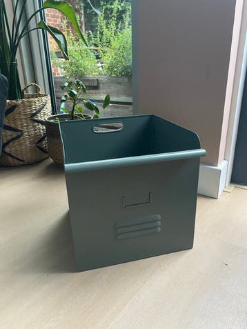 Gratis ophalen: Set van 2 metalen opbergers - groen