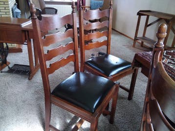 6 prima eiken stoelen