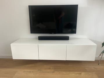 Hangend tv meubel wit 150cm GRATIS