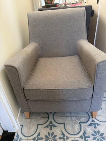 Chair - lounge chair grey colour