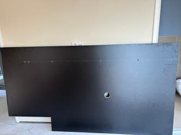 Tv achterwand hout zwart verlichting