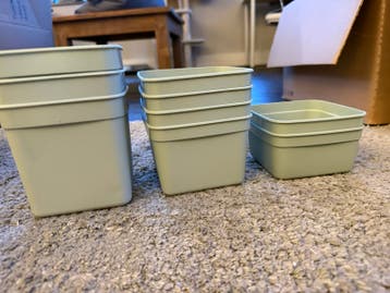 Set van 10 handige opbergbakjes met deksel