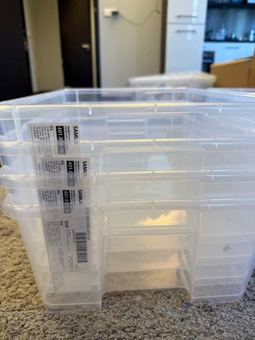 IKEA SAMLA Bakken met deksel - 6 stuks
