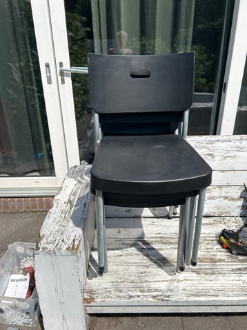 IKEA Herman stoelen zwart - 4 stuks gratis af te halen