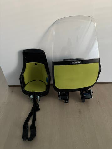Bobike fietsstoel Urban Green met windscherm