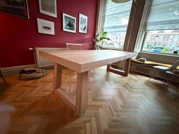 Mooie eettafel eiken fineer (gratis afhalen)