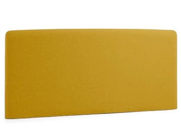 Hoofdbord mosterdgeel inclusief hoes, 168x76 cm