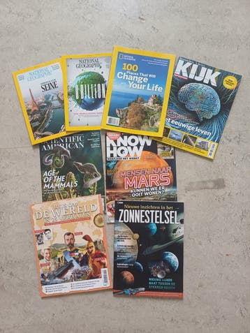 tijdschriften: National Geographic, KIJK e.a
