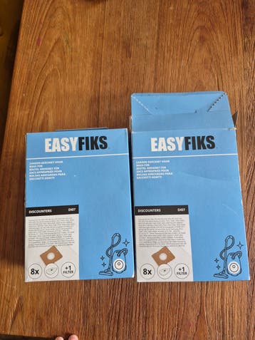 11 Stuks EasyFiks Stofzuigerzakken D107 met filters
