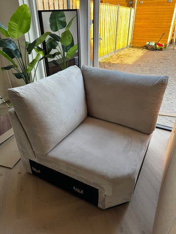 Suede hoek bank