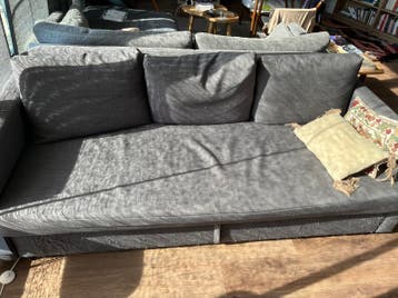IKEA Three-seat sofa-bed - Skiftebo dark grey - Width 225 cm