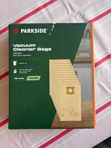 Parkside stofzuiger zakken 12-pack 8L - Nieuw
