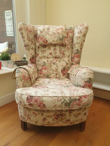 Vintage Bloemen fauteuil - gratis afhalen