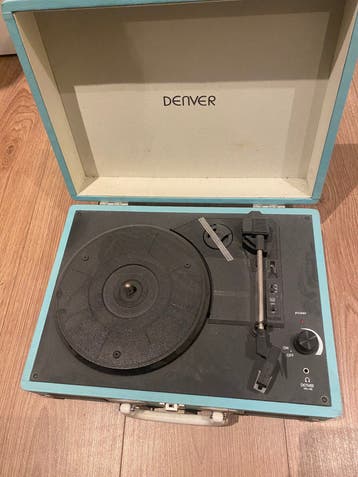 Denver blauwe koffer platenspeler