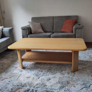 Eikenhouten robuuste salontafel