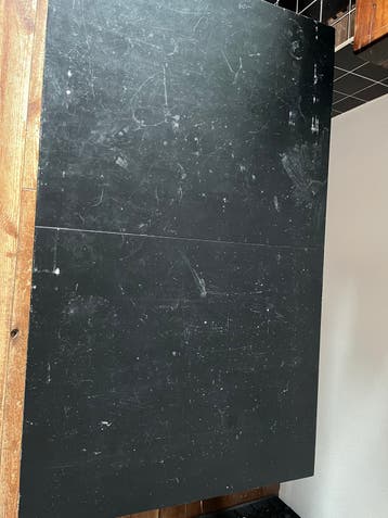 Zwarte eettafel/bureau - Gebruikt