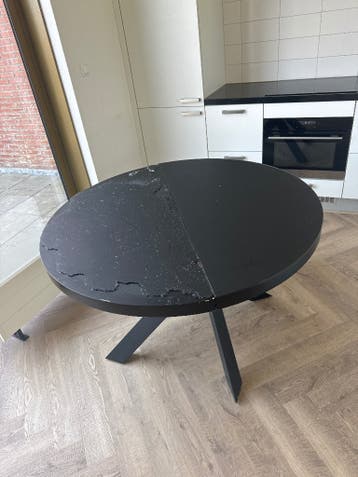 Gratis Eettafel rond 120 uitschuifbaar 160 cm