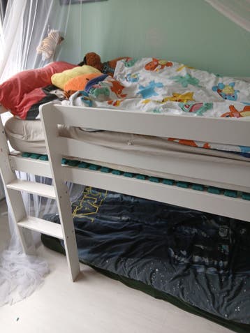 Wit hoogslaper met ladder - Ideaal voor kinderkamer
