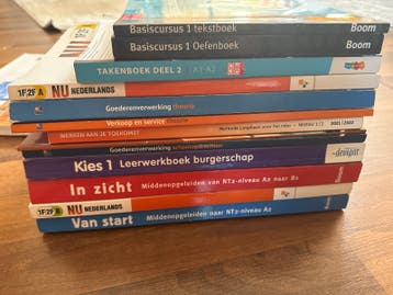 Diverse schoolboeken: Nederlands, Burgerschap, MBO