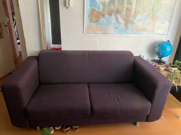 Comfortabele bank paars/blauw van 180cm